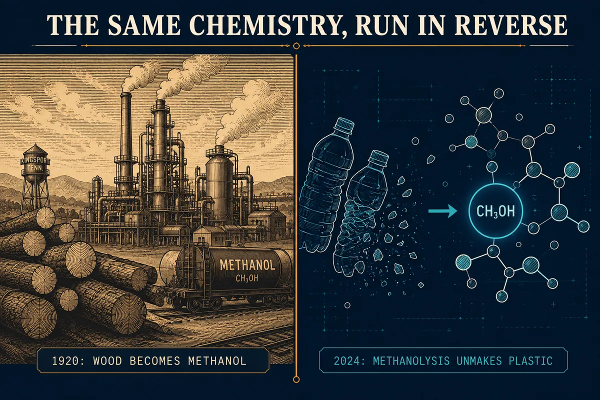 Eastman methanol chemistry in 1920 and methanolysis recycling in 2024
