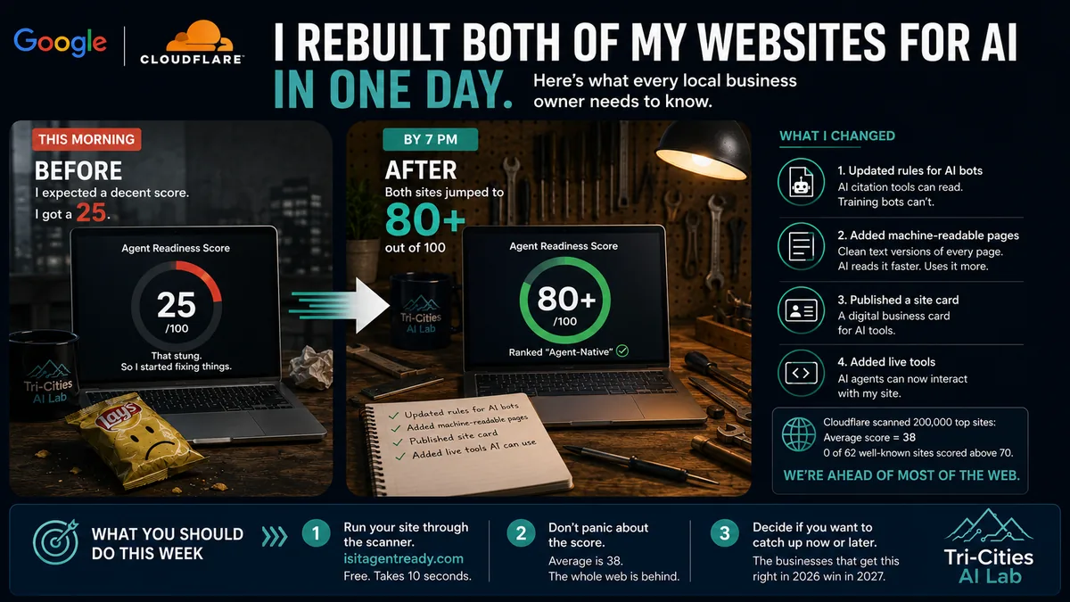 We Took Our Website From 25 to 83 in One Evening. Here's What Changed and Why It Matters for Your Business.