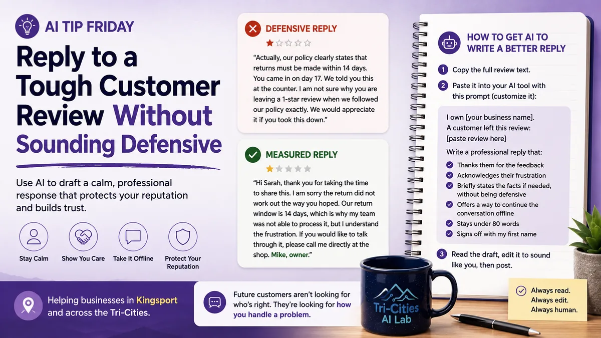 Reply To a Tough Customer Review Without Sounding Defensive